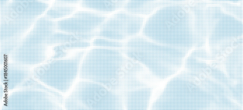 Blue and white water ripples light surface overlay background. 3d clear ocean surface pattern with reflection effect backdrop. Marble desaturated texture.