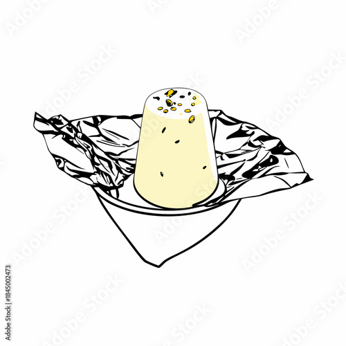 Delicious Burrito Wrapped in Foil on a Plate