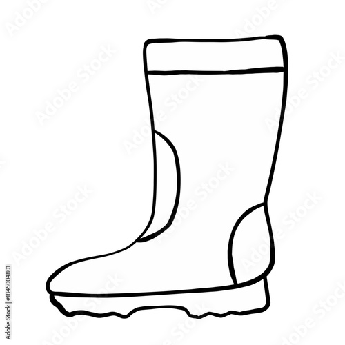 Line rubber boots isolated