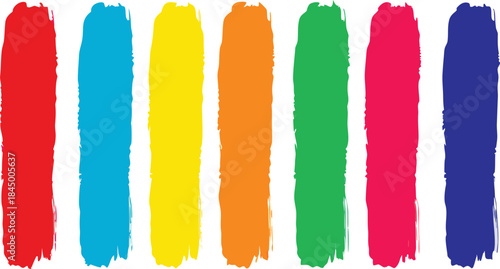 Vibrant hand painted strokes abstract colorful vector illustration scalable eps icon art