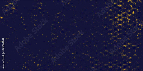 Abstract yellow-blue frame on a dark background. Sporty design in grunge style. Illustration for sports