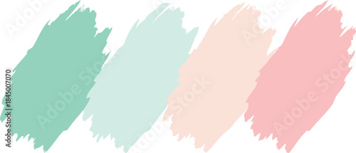 Dreamy palette gentle brush dabs translucent vector art for design projects
