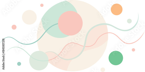 Abstract watercolor circles and waves vector illustration scalable eps art