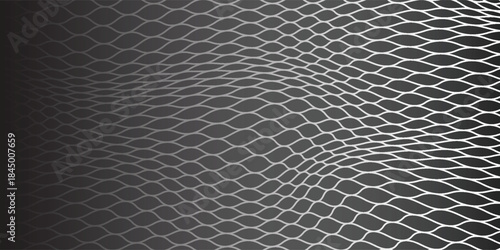 Abstract white and black mesh background for sports, mesh texture for fishing nets. Seamless pattern for sportswear or soccer goal, volleyball net, basketball hoop, hockey, athletics.