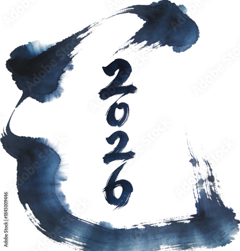 2026_동양풍_서예_숫자_캘리그라피