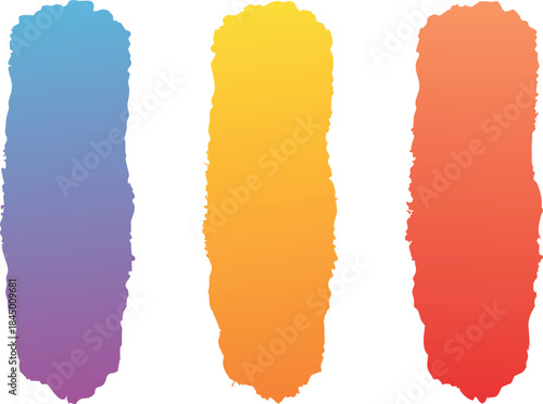 Abstract watercolor paint strokes vector illustration gradients scalable eps graphics