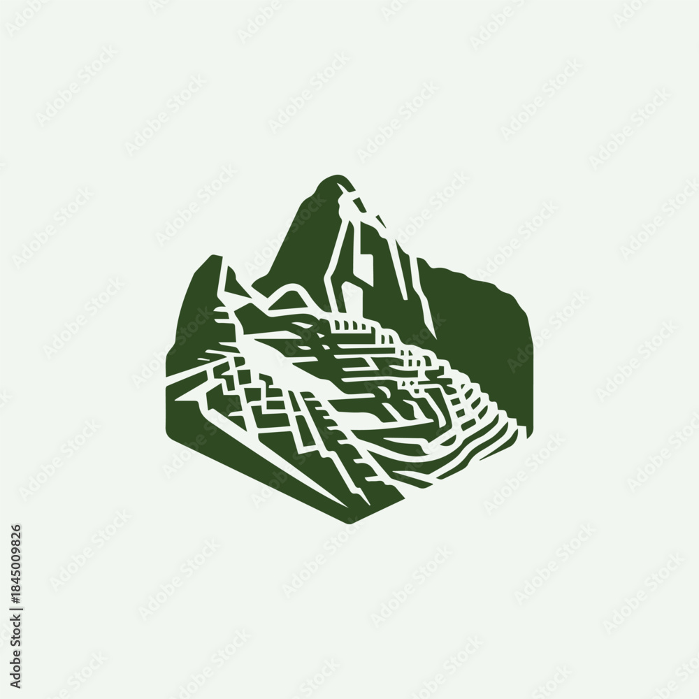 Fototapeta premium Machu Picchu Logo