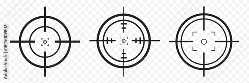 Target Vector icon illustration. Set of target icon. Set of Target Crosshair, gun sight vector icons. EPS 10.