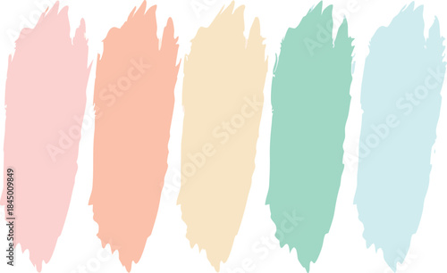 Soft pastel brush strokes vector illustration peaceful artistic paint swatches scalable eps