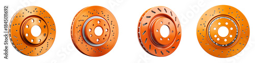 Collection of High Performance Brake Discs, Orange