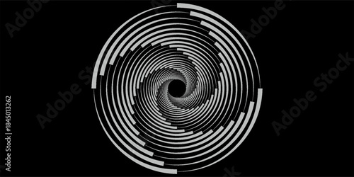 3D blue techno background. Big data visualization on dark space with dotted lines shape effect decoration. Modern graphic design element dots circle style concept for flyer, card, or brochure cover