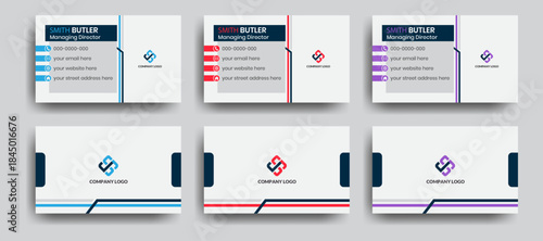 Modern, Minimal Corporate Identity Business Card Template Collection