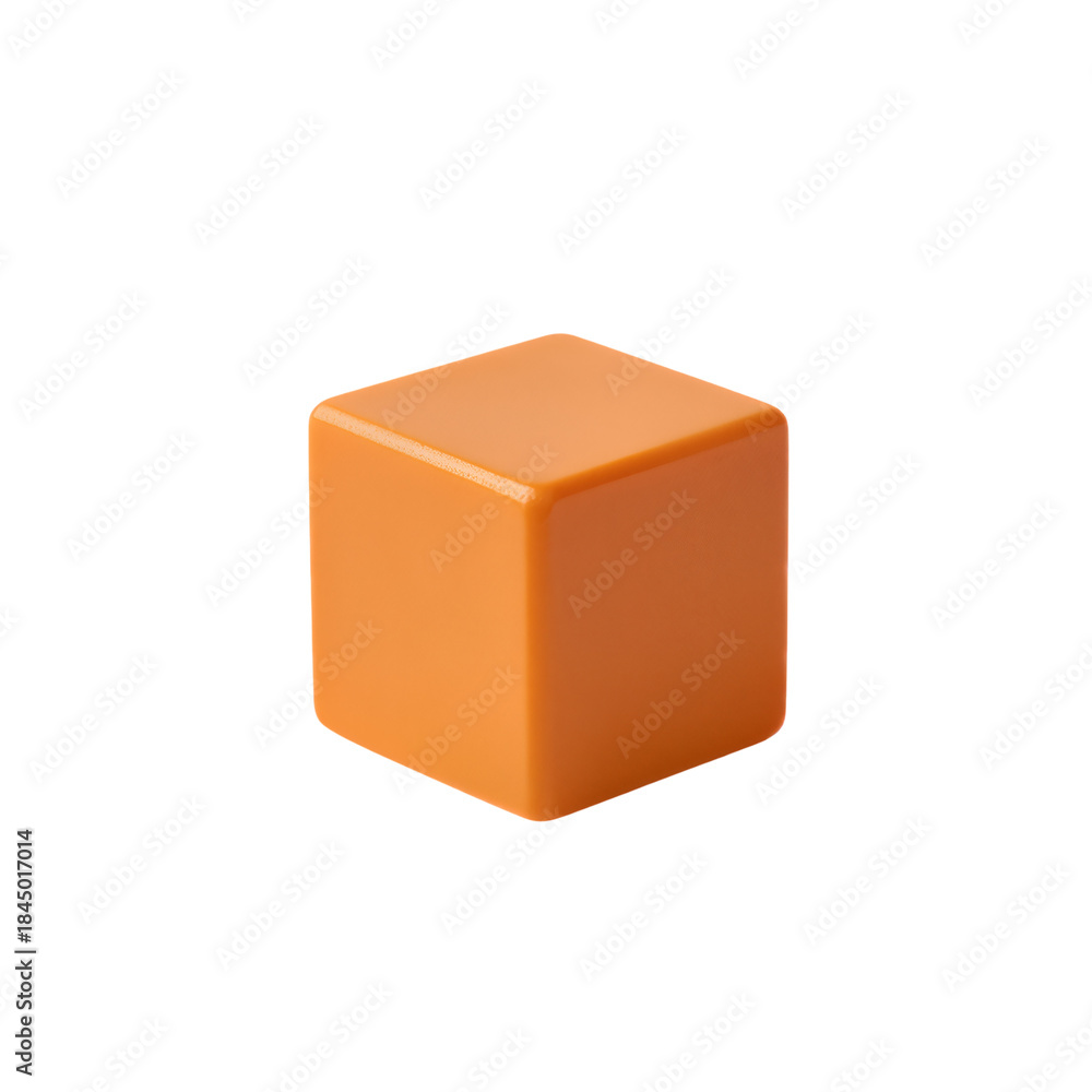 Fototapeta premium Orange 3D Render of a Simple Cube
