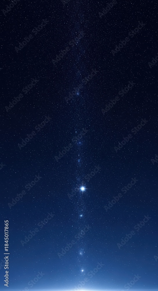 Fototapeta premium Bright Star Line Across Vast Starry Night Sky