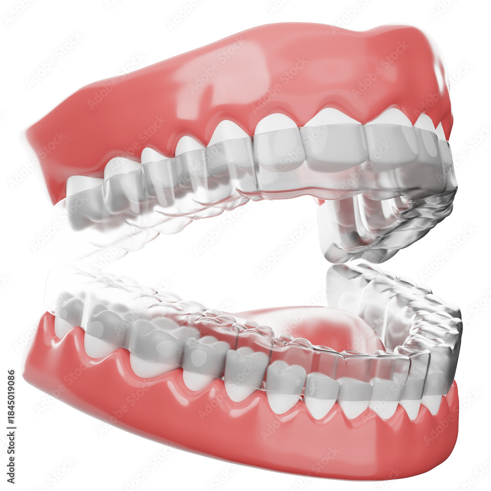 Obraz premium Dental Mouth Guard on Teeth