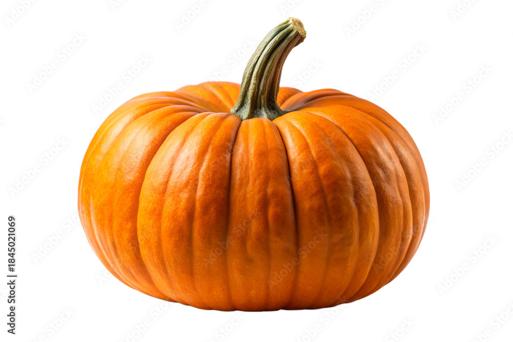 Obraz premium An orange pumpkin isolated on a white background for autumn and holiday decoration