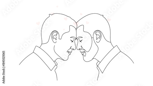 Intimate Connection: A tender moment captured, two individuals come together in quiet intimacy, their foreheads gently touching in a gesture of unity and closeness.