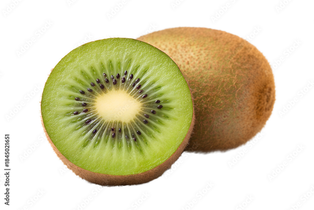 Obraz premium Fresh kiwi fruit isolated on a white background