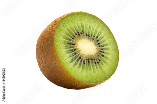 Fresh green kiwi fruit isolated on a white background
