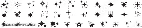 Shine sparkle icon. Vector blink star for logo, sparkle clipartSparkles, stars and bursts icons, twinkling stars.