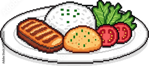 icon foood on plaste