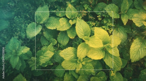 Mint leaves growing in a garden during daylight hours