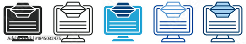 Blog icon set multi style icon set collection vector illustration