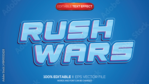 3d text effect rush wars theme