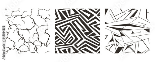 Big set of different vector ornamental seamless patterns. Collection of geometric patterns in the oriental style. Patterns added to the swatch panel.