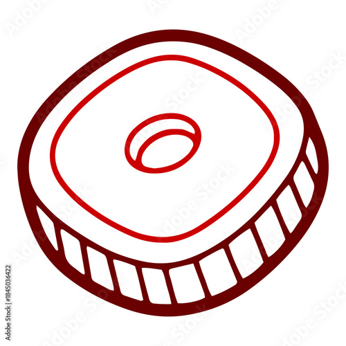 Outline Chinese Rice Cake Icon