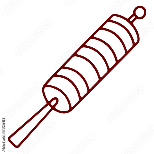 Red Firecracker Outline Icon
