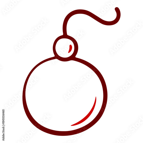 Outline Round Chinese Lantern