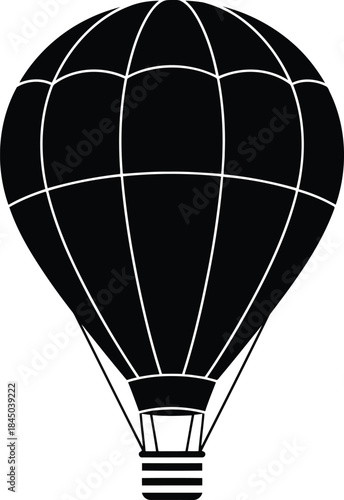 Black and white hot air balloon graphic airship aircraft