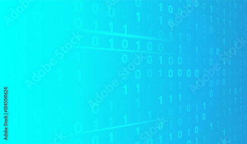 Digital Binary Code 0, 1  Technology Background Illustration