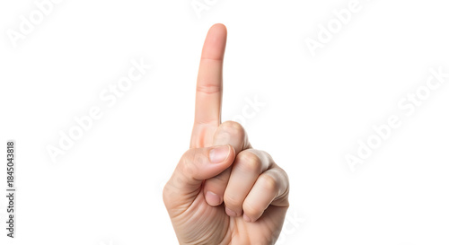 Hand gesturing with index finger