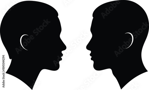 Romantic silhouette of couple kissing on beach at sunset vector illustration for love and romance themes