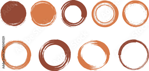 Dry paint stains brush stroke backgrounds set. Dirty artistic vector design elements, boxes, frames for text, labels, logo. Hipster stickers, paintbrush grunge