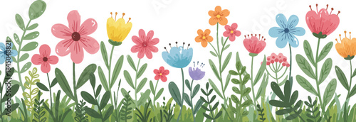 Vibrant wildflower meadow