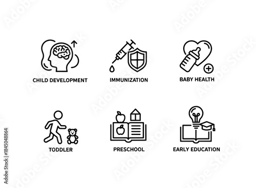Child Development Immunization Baby Health Toddler Preschool Early Education Minimal