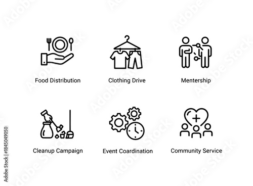 Community Service Food Distribution Clothing Drive Mentorship Cleanup Campaign Event