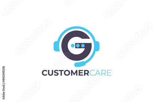 Modern Letter G Customer Care Service Logo Design