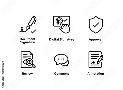 Document Signature Digital Signature Approval Review Comment Annotation Minimal