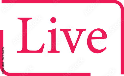 Live Streaming Icon. Vector for streaming, live broadcast, blog, television, shows, live performances, news and various video content. Live broadcasting buttons and symbols. Vector illustration.