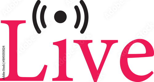 Live Streaming Icon. Vector for streaming, live broadcast, blog, television, shows, live performances, news and various video content. Live broadcasting buttons and symbols. Vector illustration.