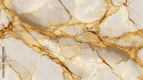 White marble texture with golden veins