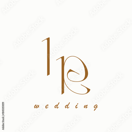 IR initial wedding letters logo monogram design. elegant wedding logo design.