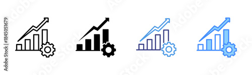 Productivity icon set multiple style collection