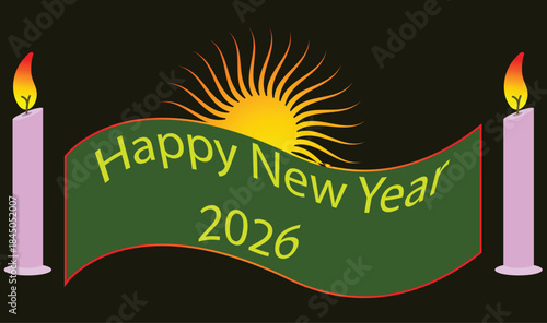 Happy New Year 2026 Banner T Shirt Design Eps, Happy New Year 2026 Design Eps, Modern Happy New Year 2026 Celebration Banner & T-Shirt Vector, Happy New Year 2026 Party Banner & T-Shirt Design Vector 