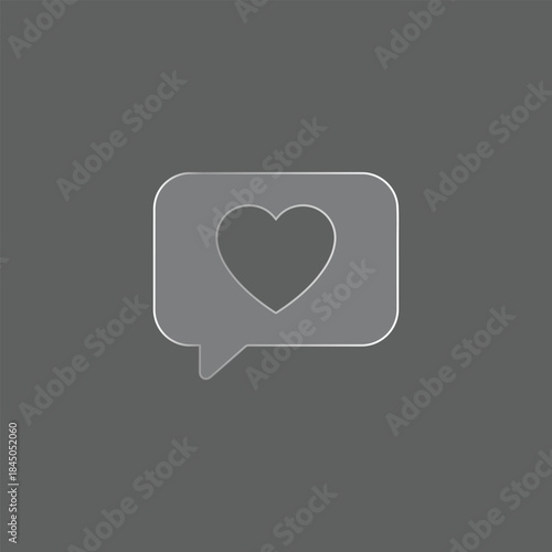 Chat Message Like Heart Icon