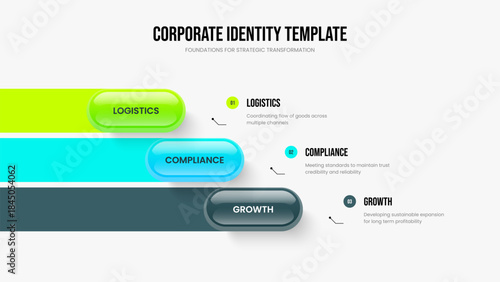 Service Showcase 3 Option Infographic Frame Layout. Advertising Planning Presentation Design Vector Illustration. Sales Proposal Three Element Diagram Slide Template.
